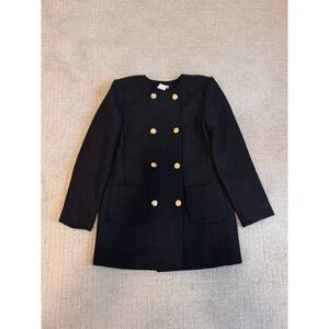 NWT - LOFT Tweed Long Collarless Jacket